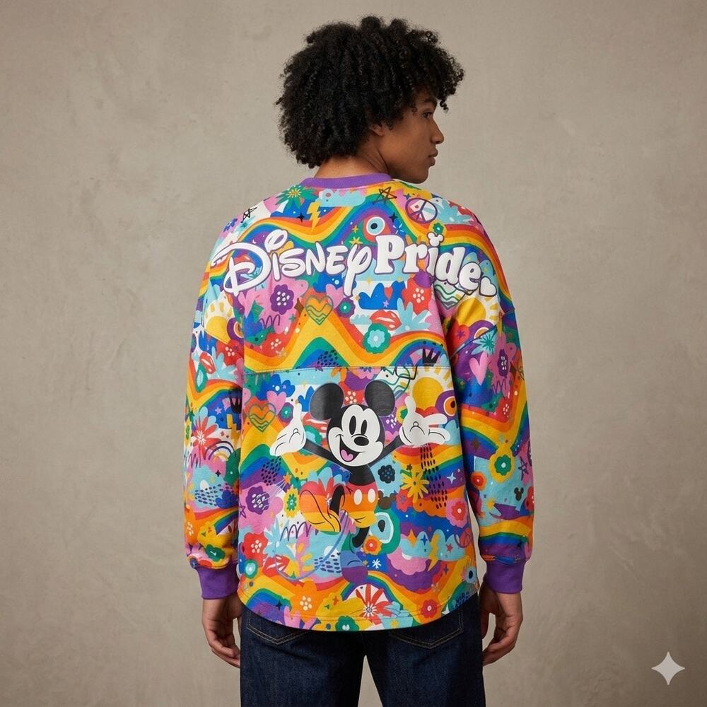Disney Pride Collection Spirit Jersey Rainbow Mickey Adult Medium 2022